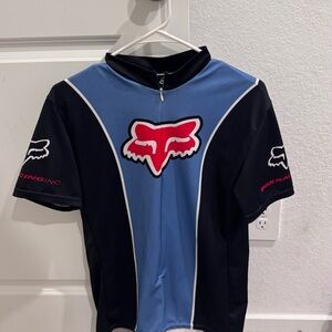 Women’s Vintage Fox Racing Motocross Jersey Blue/Black/Red Racing Jersey